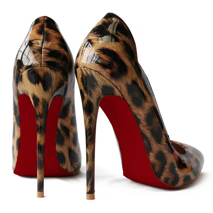 120mm Women's Red Bottom High Heels for Party Wedding Pumps Patent-MERUMOTE