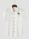Classic Coconut Casual Everyday Basic Short Sleeve Shirt