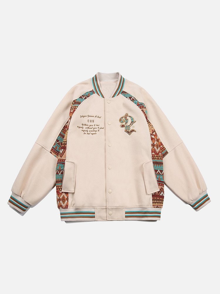 Vintage Contrast Varsity Jacket