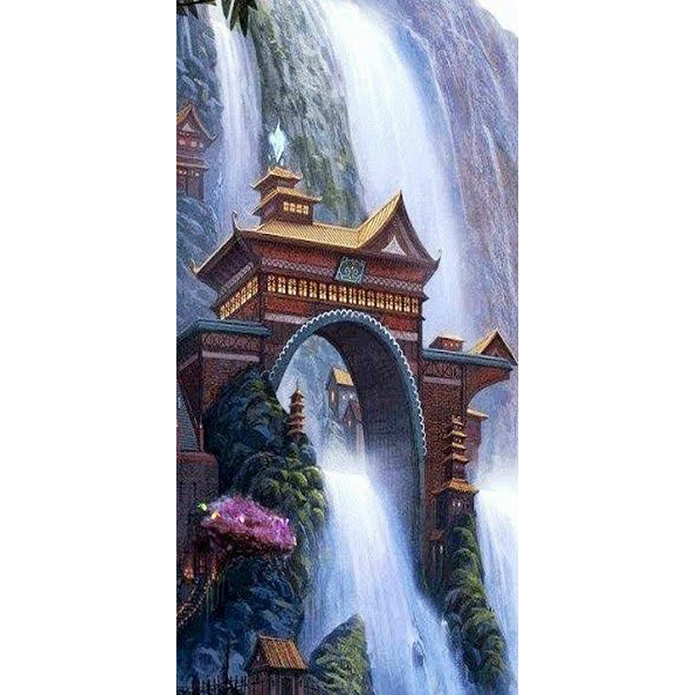 

40*80CM - Round Drill Diamond Painting - Waterfall (Big Size), 501 Original