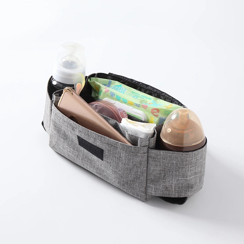 Stroller Bag Buggy Bag Multi-Function Feeder Water Cup Holder Baby Stroller Bag Storage Basket Storage