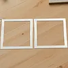 2Pcs Diamond Art Square Auxiliary Frame 3D Printing Diamond Art Desk Positioning Frame Lightweight for Boys Girls Adults Students Home Office Leisure (Cream White small)