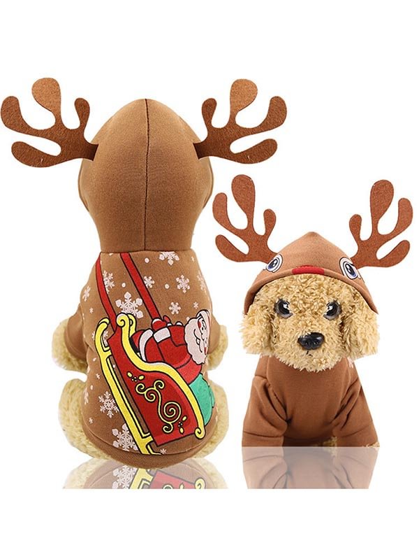 Dog Reindeer Christmas Costume For Pet-elleschic