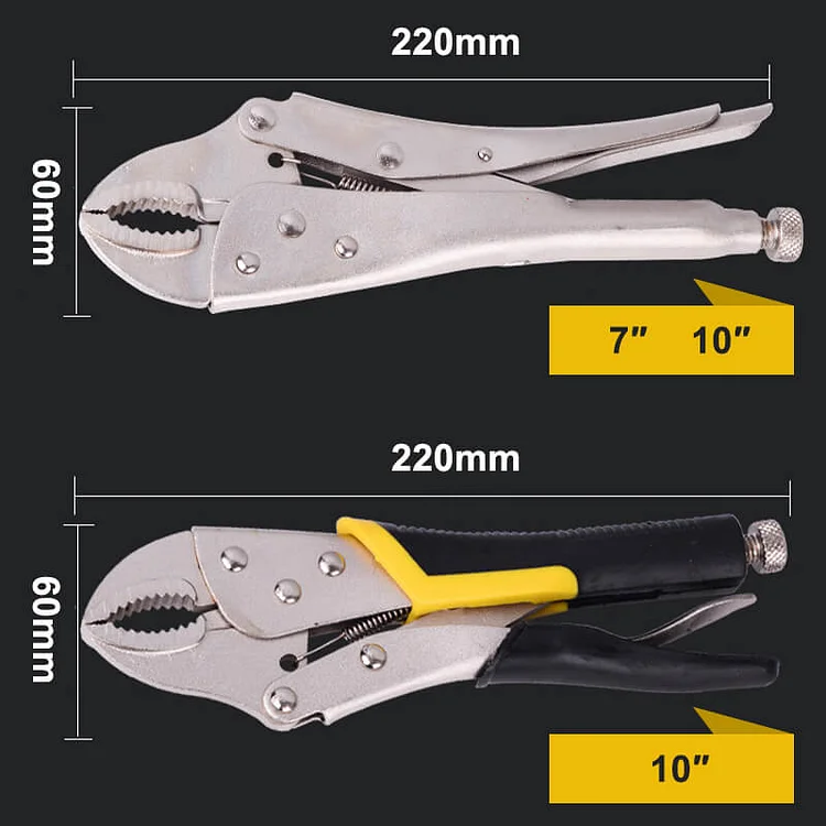 Heavy-duty jaws locking pliers