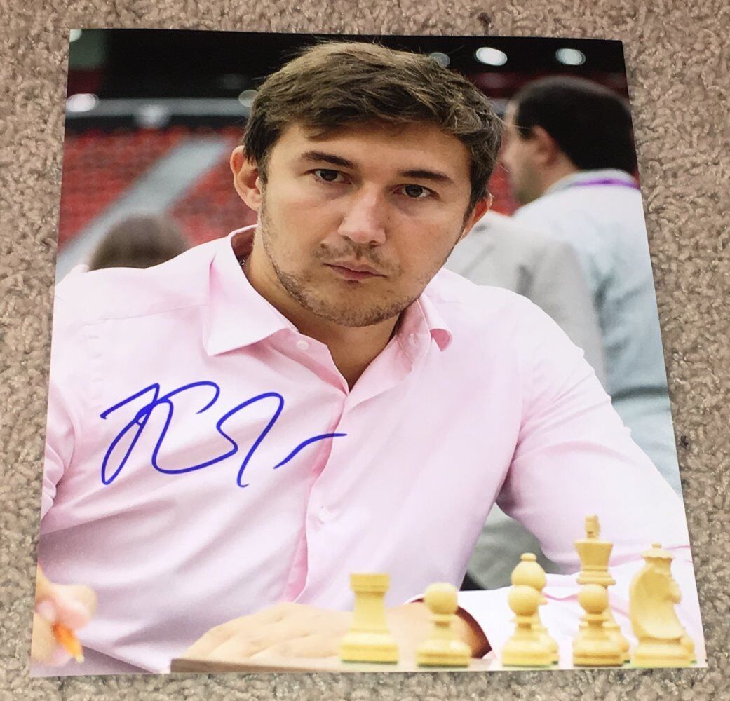 SERGEY KARJAKIN SIGNED AUTOGRAPH CHESS GRANDMASTER 8x10 Photo Poster painting A w/EXACT PROOF