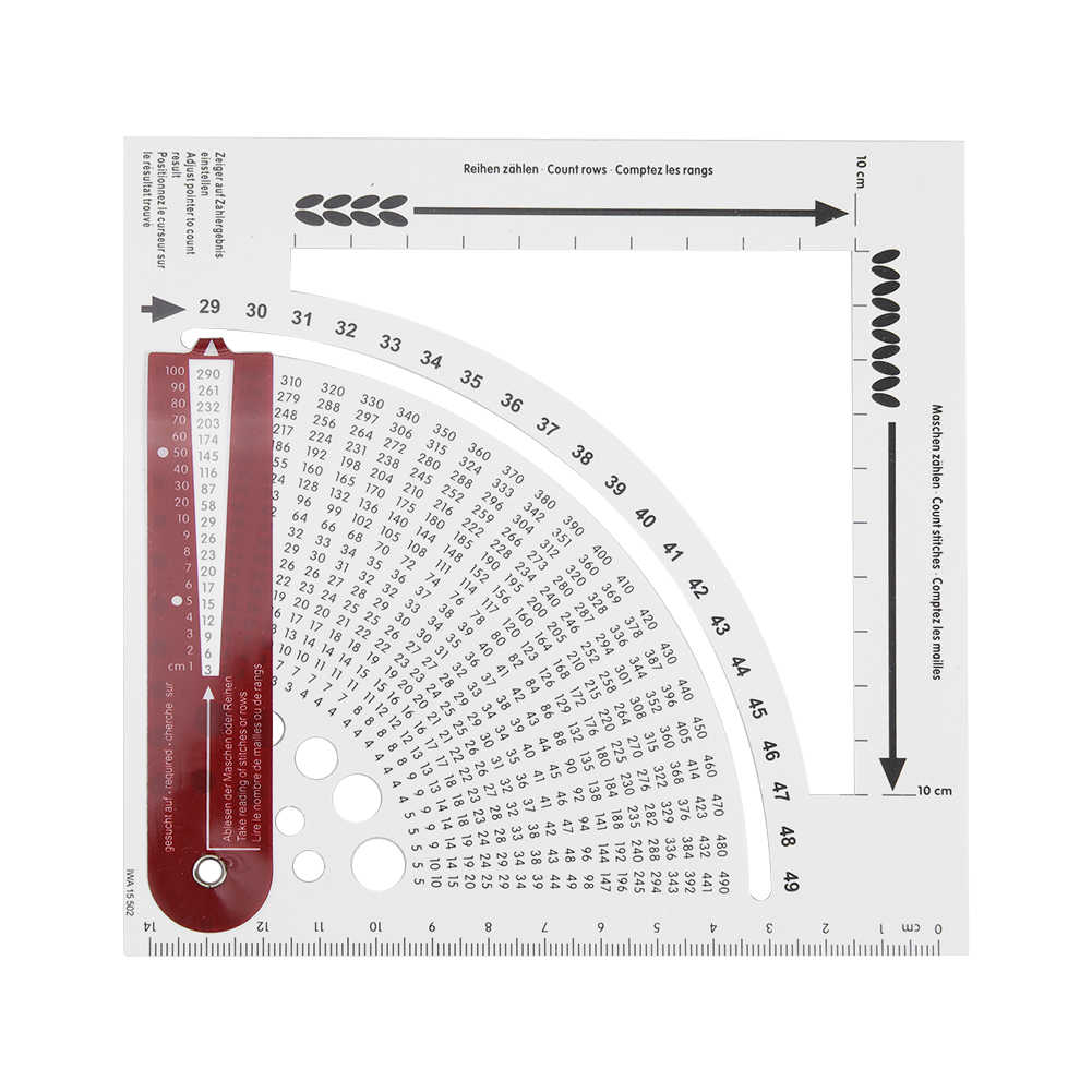 

Sweater Knitting Round Handle Plain Weaving Calculator Ruler Counting Frame, 501 Original
