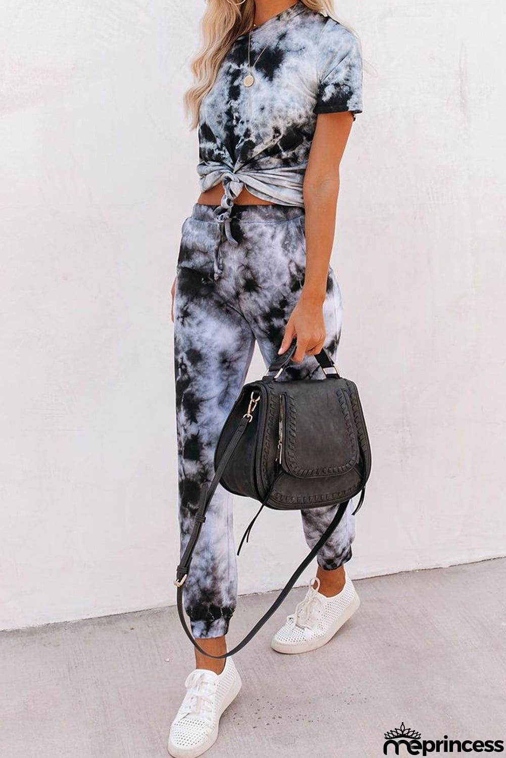 Tie-dye Tee and Sweatpants Sports Wear