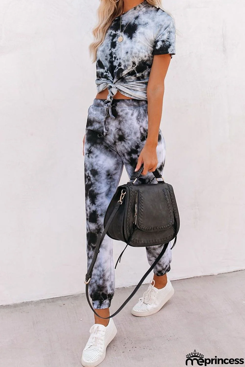 Tie-dye Tee and Sweatpants Sports Wear