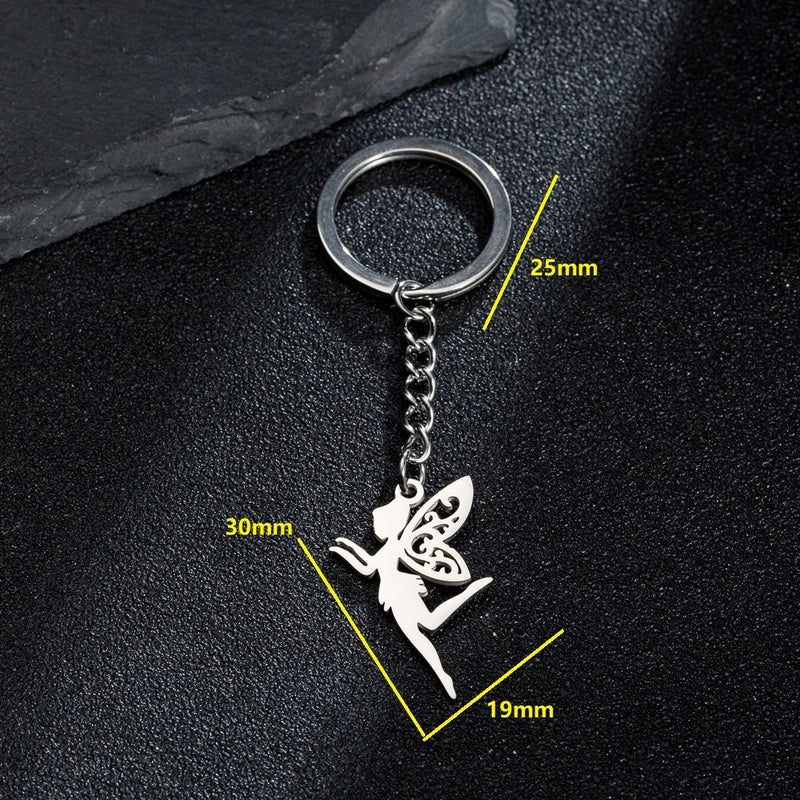 Minimalist Mermaid Stainless Steel Keychain