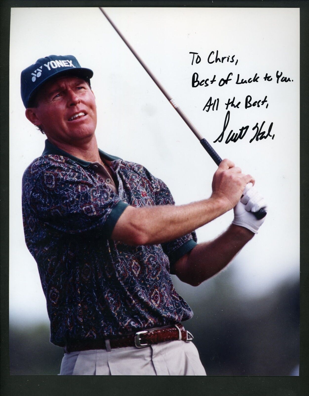 Scott Hoch Golf Autographed Signed 8 x 10 Photo Poster painting To Chris