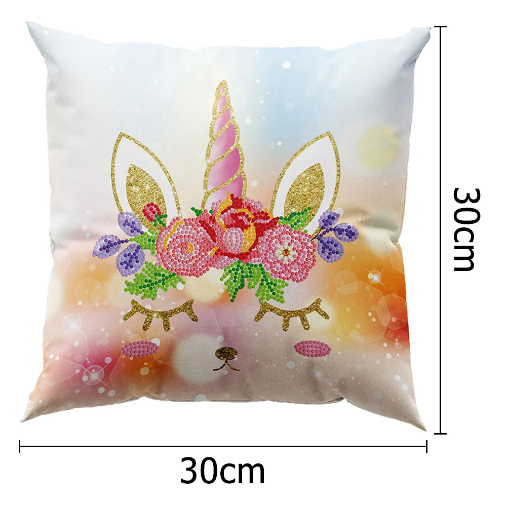 DIY Diamond Painting Pillow Case - Unicorn(30*30cm)(Single Side)