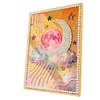 (30x40cm)DIY Pearl Painting Framed Fantasy Moon Handmade Pearl Material Art Kit Living Room Decor