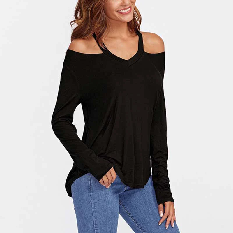 Sexy Shoulder Off Long Sleeve T-Shirts