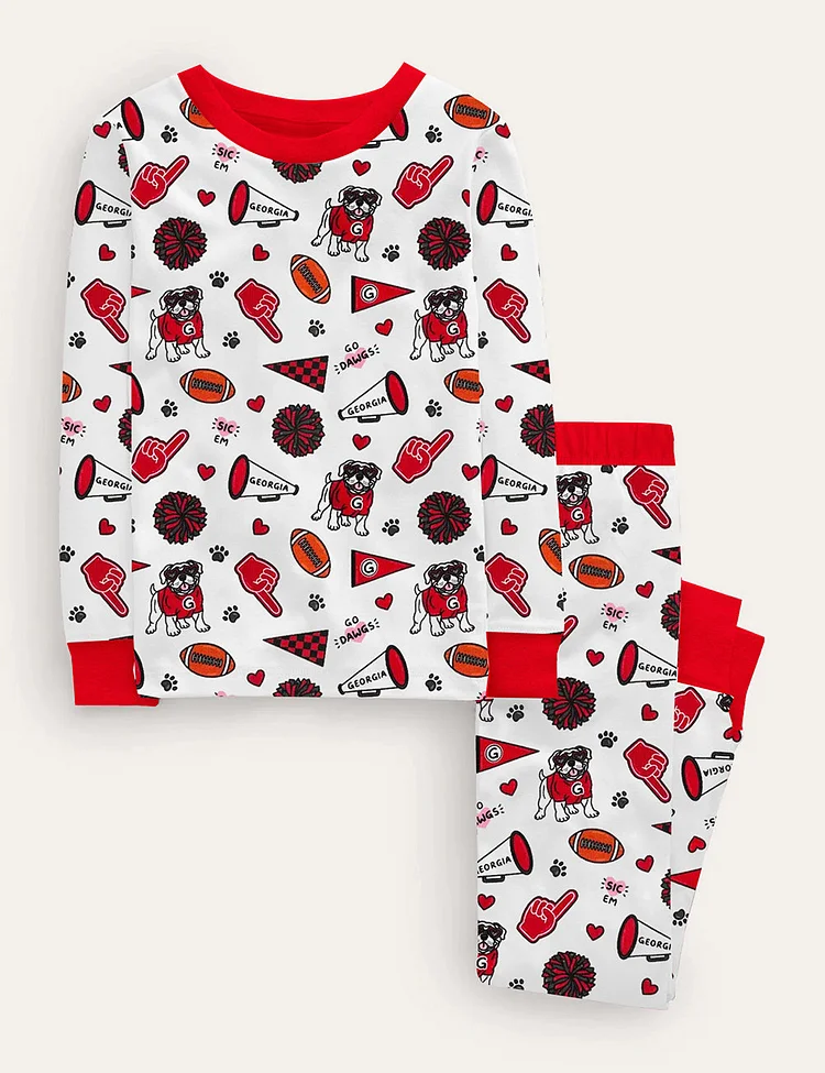 Kid's Georgia Bulldogs Football Pajama Set