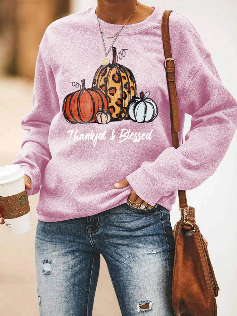 Thankful Blessed Pumpkin Sweatshirt