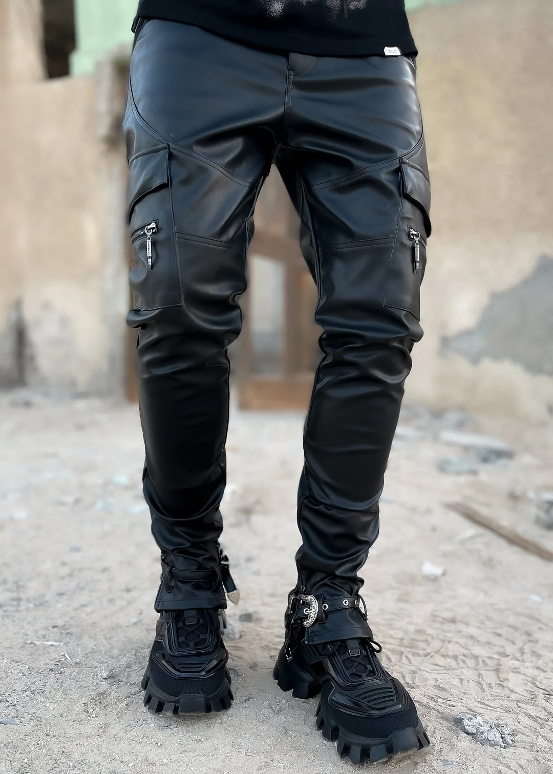 Obsidian Black Dead Or Alive Leather Pant