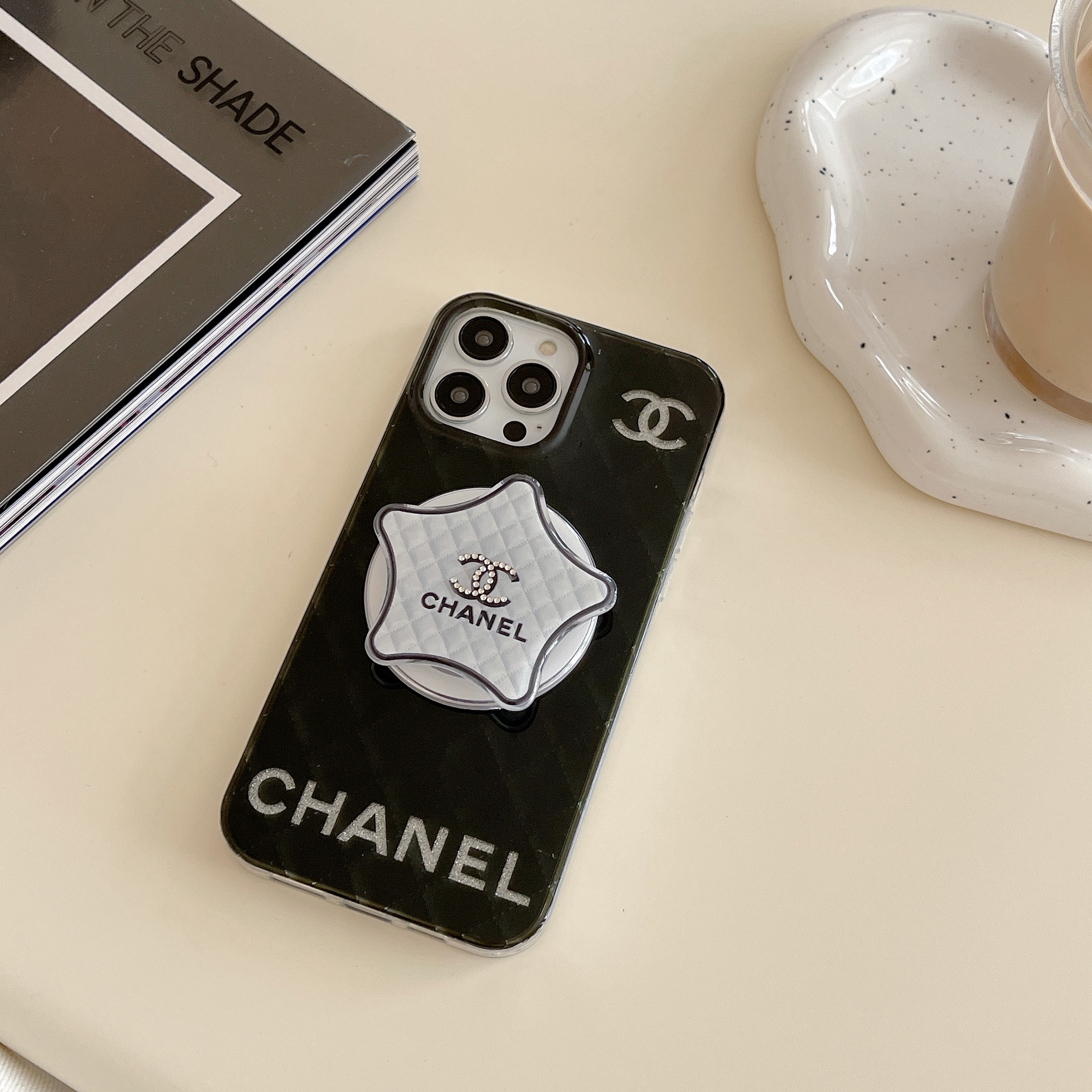 Chanel Phone Stand With MagSafe Luxury Apple iPhone Case