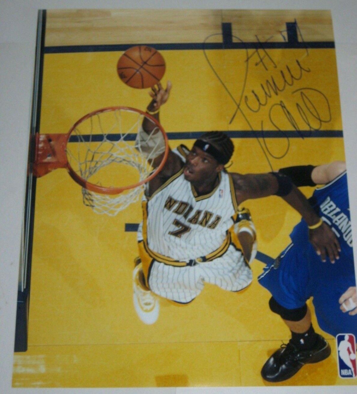 JERMAINE O'NEAL Signed Indiana PACERS 16x20 Photo Poster painting with COA