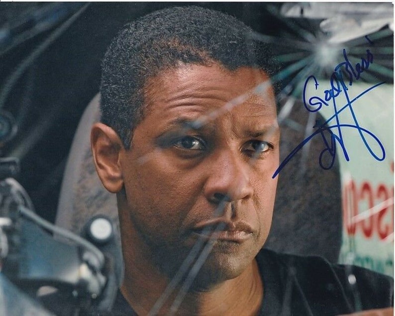 Denzel washington signed autographed deja vu doug carlin Photo Poster painting