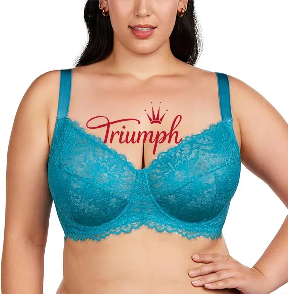 Triumph - 3 piese 🔥Sutien de dama cu cupa intreaga din dantela
