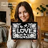 uk.everydayedeals DIY Pearl Painting With Frame - Handmade Self-Adhesive Pearls - Love(20*30cm)