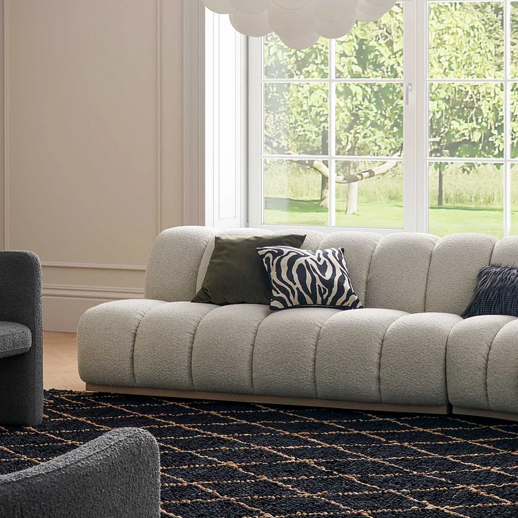 Marlow Performance Boucl&eacute; Armless 2 Seater Sofa