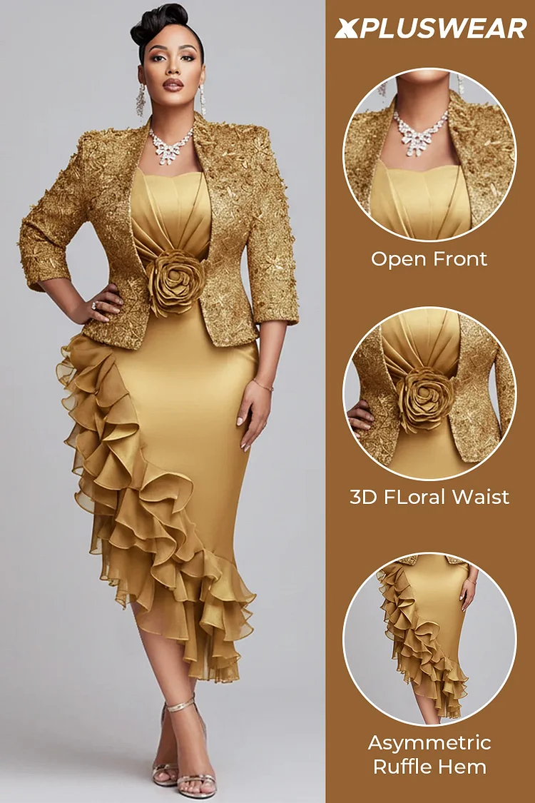 gold off the shoulder long dress Off-shoulder Gold Champagne Cady Evening Dress Swarovski Crystal & Swe –  Gattinolli by Marwan main image 1