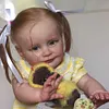 20" Soft Cloth Body Reborn Blue Eyes Girl Toddler Baby Doll Rribiy with Brown Hair - RBBI-Myrebornbabydoll&reg; Myrebornbabydoll&reg;
