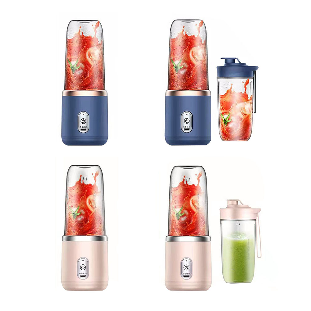 

Portable Electric Juicer Blender USB Mini Fruit Mixers Home Juice Maker Cup, Pink single cup and single cover, 501 Original