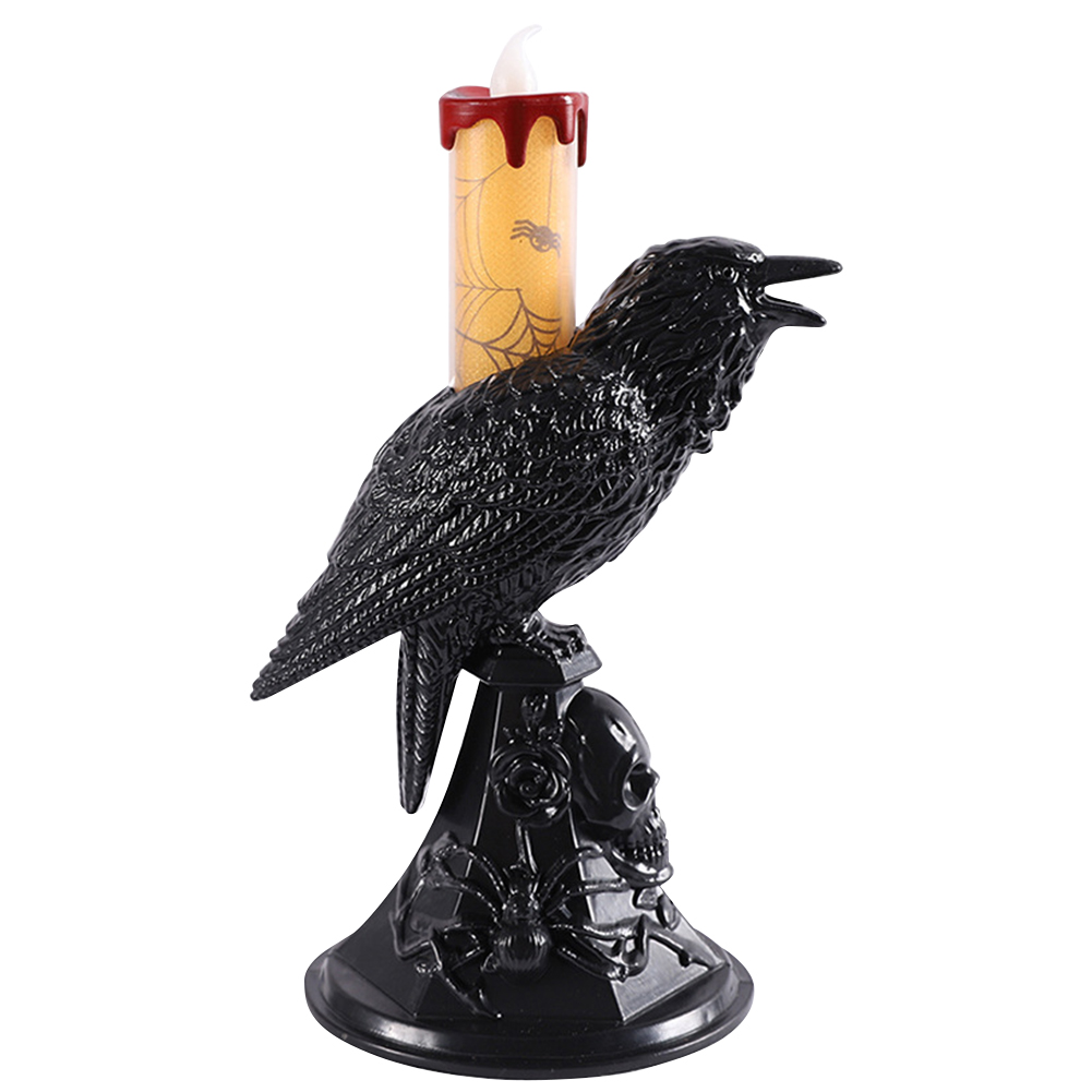 Halloween Candlestick Raven Light Featival Favors LED Horror Haunted House Decor