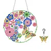 DIY Diamond Painting Art Butterfly Flower Hanging Craft Home Decor Wreath With Lamp String Kit