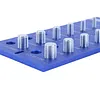28Pcs Upgrade Nut and Bolt Thread Checker Includes 14 Imperial and 14 Metric Threads Wall-Mountable Bolt Size Finder with 304 Stainless Steel Pins for Screw Nut Bolt Size Finder Classification