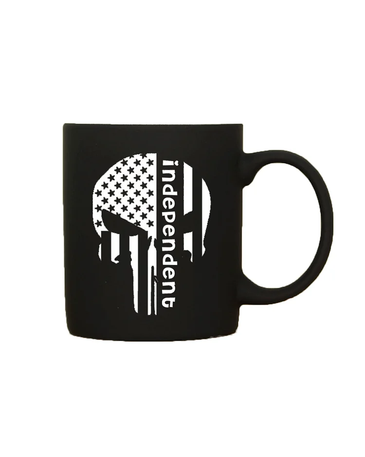 Skeleton American Flag Commemorates Independence Day Mug