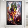 (50*80cm)Colorful Woods - Round AB Drill Diamond Painting