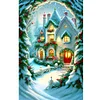 (40*60cm)Christmas House - Full Round Drill Diamond Painting