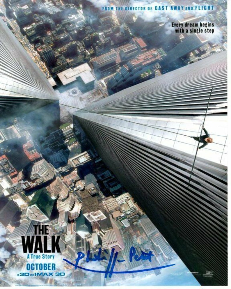 Philippe petit signed autographed the walk Photo Poster painting high-wire artist