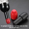 Bouchon de bouteille de vin et de boisson r&eacute;utilisable en silicone