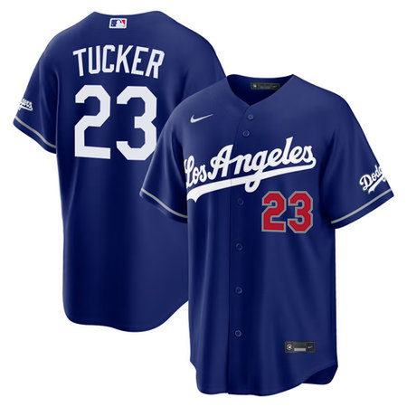 Youth Los Angeles Dodgers #23 Kyle Tucker Nike Royal Alternate Stadium Jersey