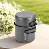 2Pcs Camping Cooking Pot Aluminum Alloy Backpacking Pot Gear for Trekking Hiking