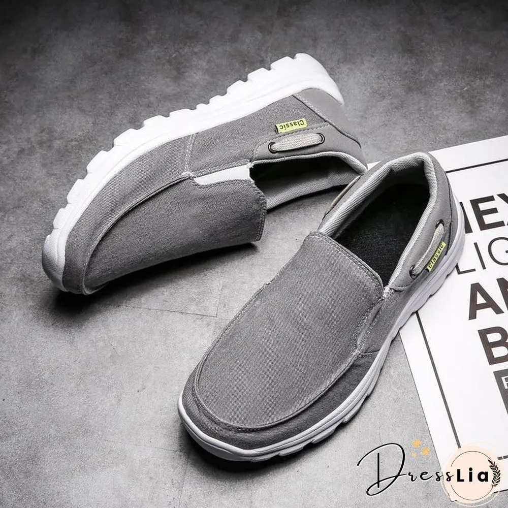 Men Canvas Casual Breathable Footwear Plus size Flat Shoes