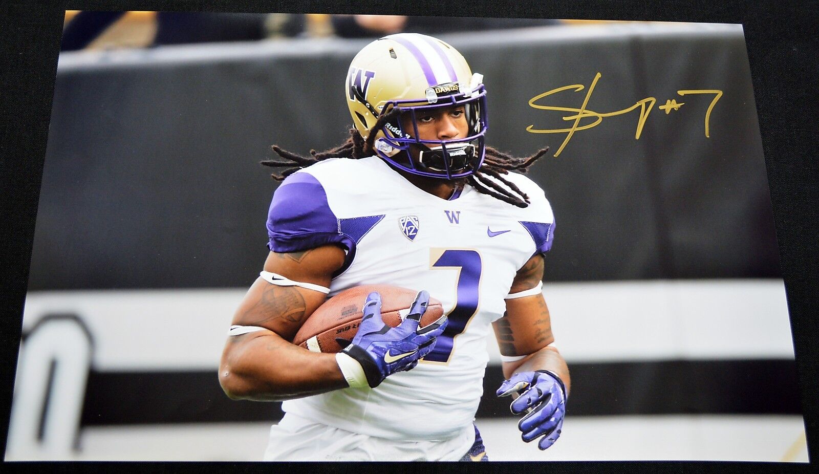 Shaq Thompson 12x18 Photo Poster painting Autographed Signed AUTO UW Huskies White Jersey