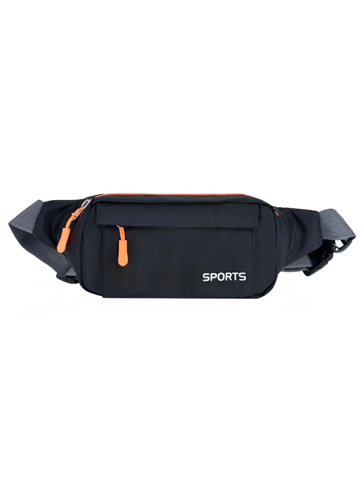 Waterproof Oxford Waist Bags Women Men Sports Fanny Chest Belt Pack (Black)