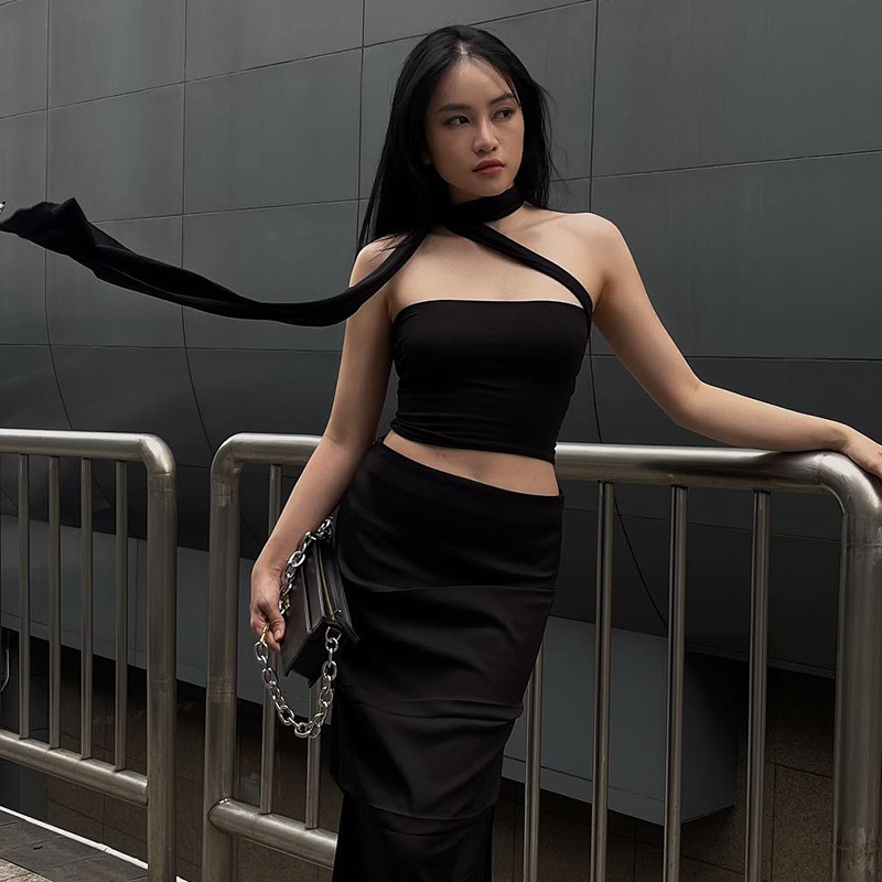 Off Shoulder  Crop Tops Chic Women Elegant Lady Backless Slim Fit Mini Vest  Vintage Strapless Camisole Streetwear XY23067CP