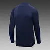 2023 France Half-Pull Training Suit Black Football Shirt 1:1 Thai Quality Set