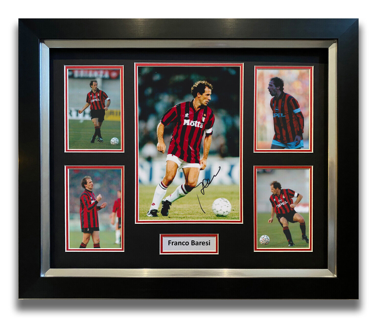 FRANCO BARESI HAND SIGNED FRAMED Photo Poster painting DISPLAY - AC MILAN AUTOGRAPH 1.