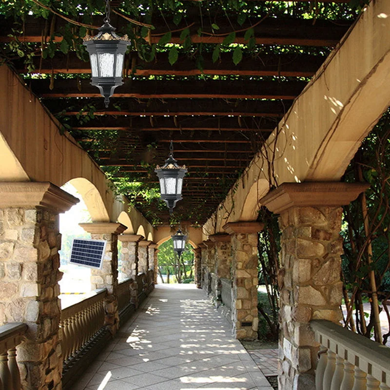 Court Style Outdoor Waterproof Garden Pendant Light