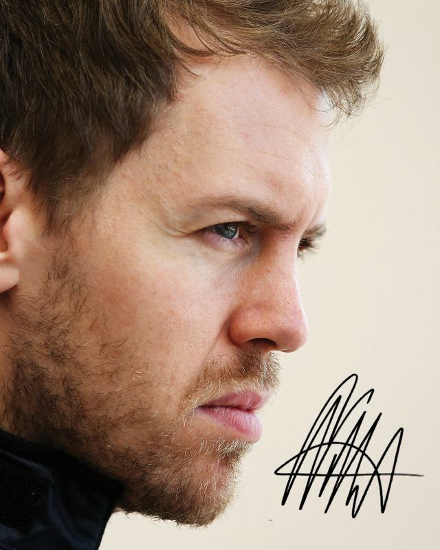 Sebastian Vettel Autograph Signed Photo Poster painting Print