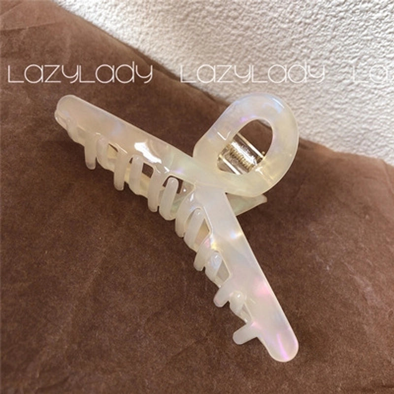 Simple Metal Catch Clip Large Shower Pearl Shark Clip