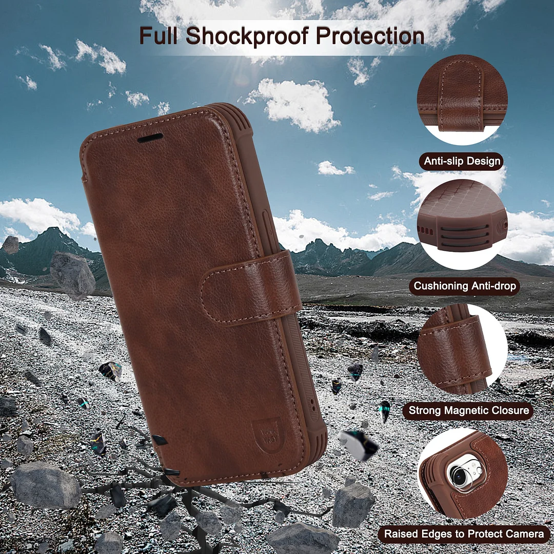 VANAVAGY Compatible for iPhone 16e Wallet Case for Magsafe Wireless Charging