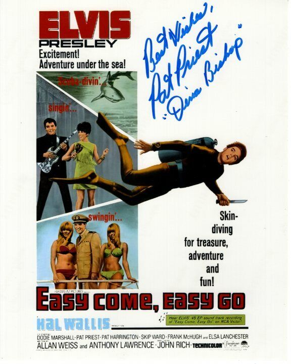 PAT PRIEST signed autographed EASY COME, EASY GO w/ ELVIS PRESLEY Photo Poster painting